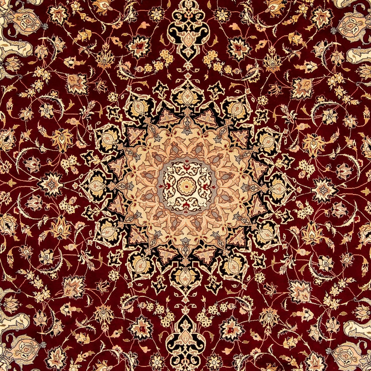 Dywan perski - Tabriz - Królewski - 348 x 254 cm - ciemna czerwień