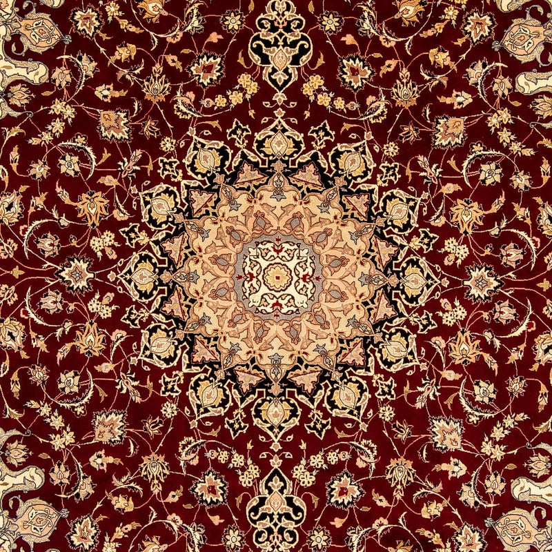 Dywan perski - Tabriz - Królewski - 348 x 254 cm - ciemna czerwień