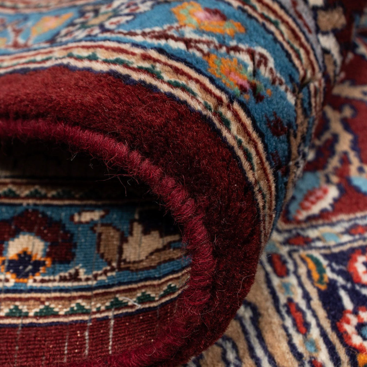 Dywan perski - Klasyczny kwadratowy  - 246 x 245 cm - ciemna czerwień