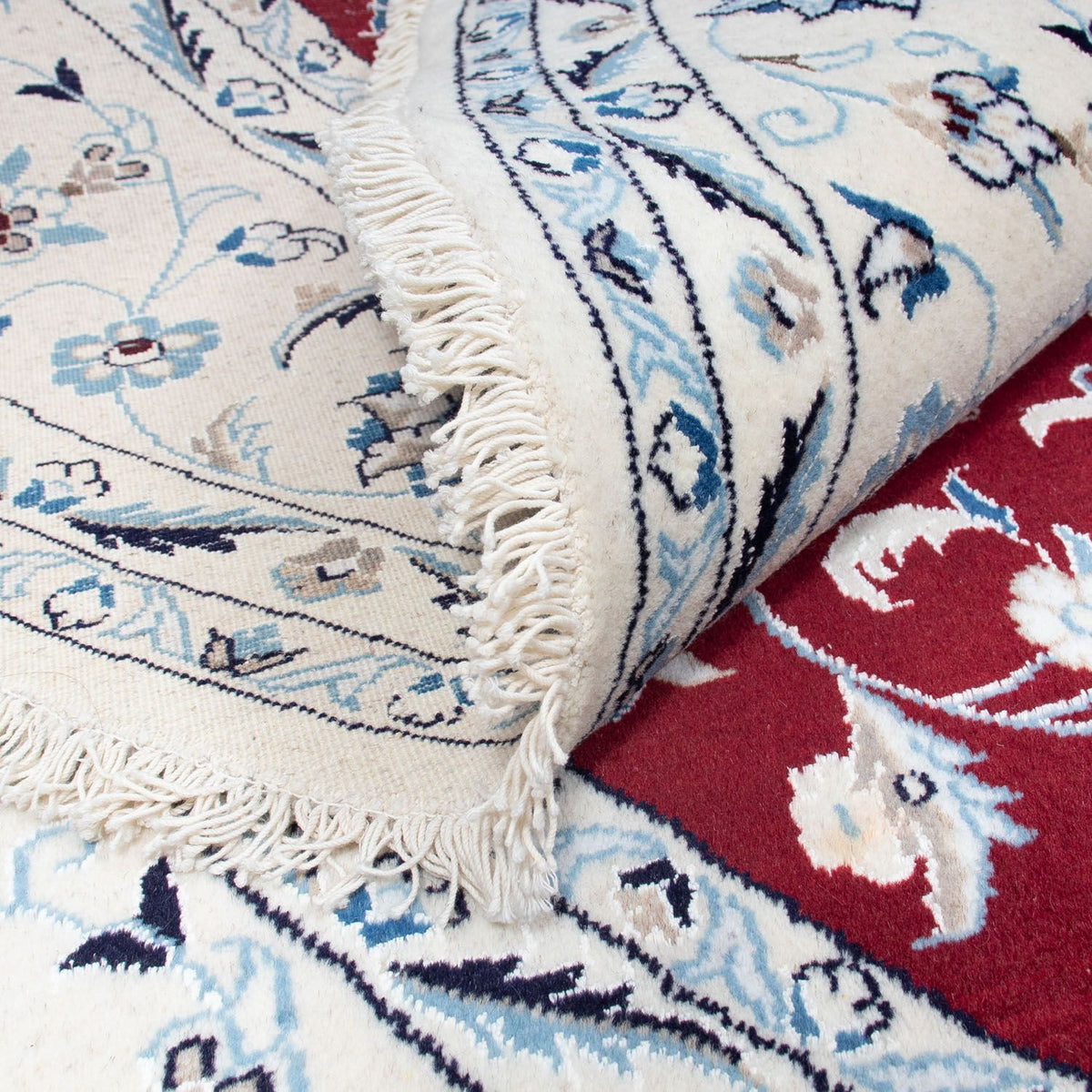 Dywan perski - Nain okrągły  - 250 x 250 cm - ciemna czerwień