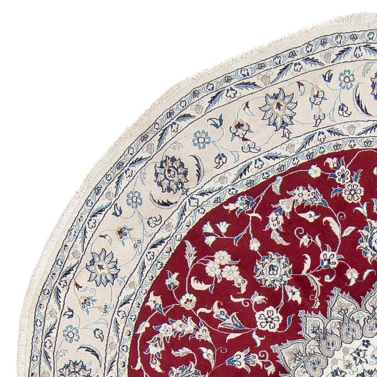 Dywan perski - Nain okrągły  - 250 x 250 cm - ciemna czerwień