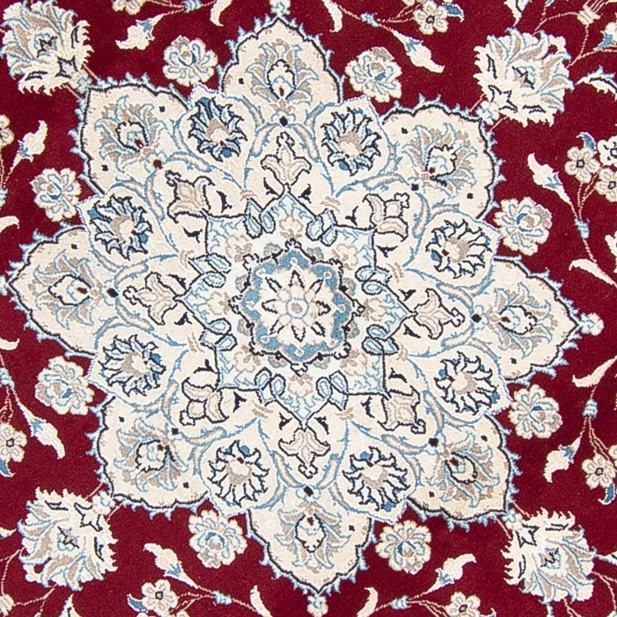 Dywan perski - Nain okrągły  - 250 x 250 cm - ciemna czerwień