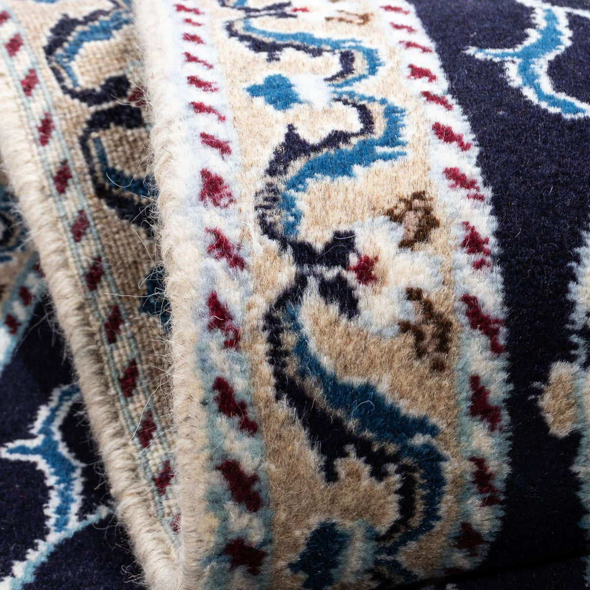 Dywan perski - Nain - 139 x 66 cm - ciemnoniebieski