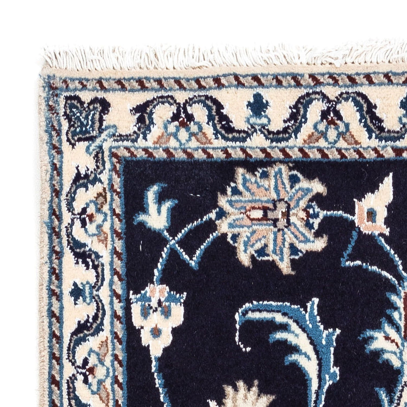 Dywan perski - Nain - 143 x 70 cm - ciemnoniebieski