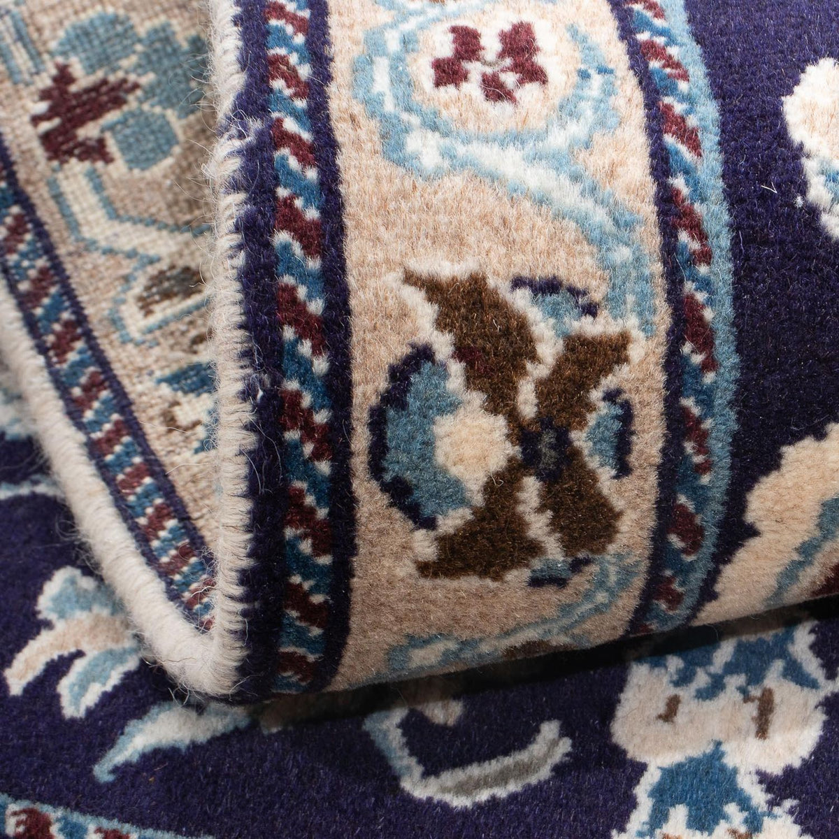 Dywan perski - Nain - 139 x 89 cm - ciemnoniebieski