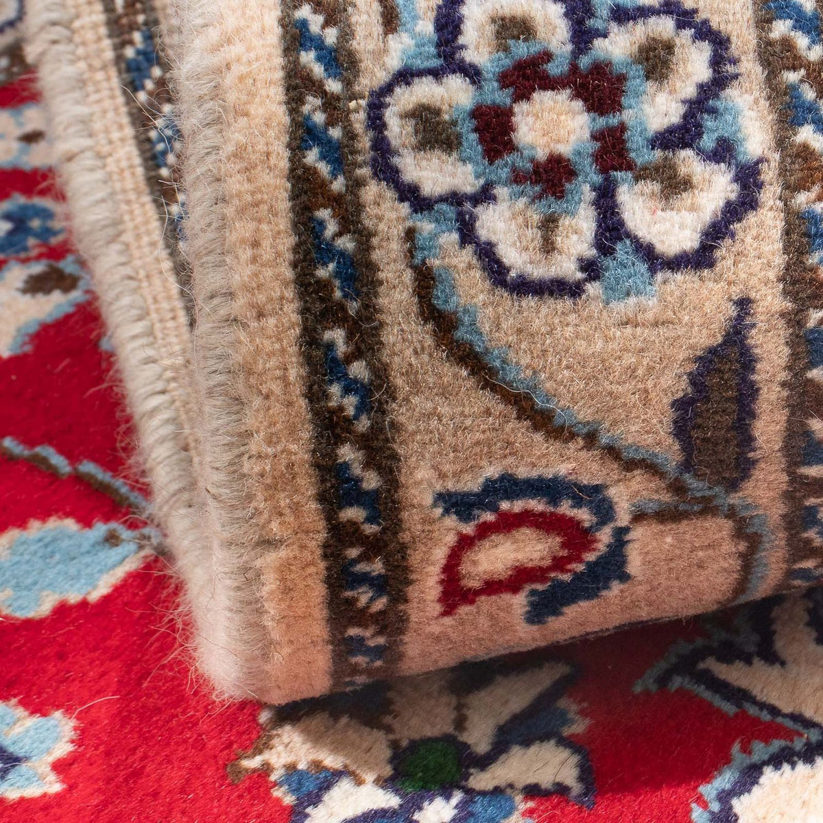 Dywan perski - Nain - 130 x 89 cm - ciemna czerwień