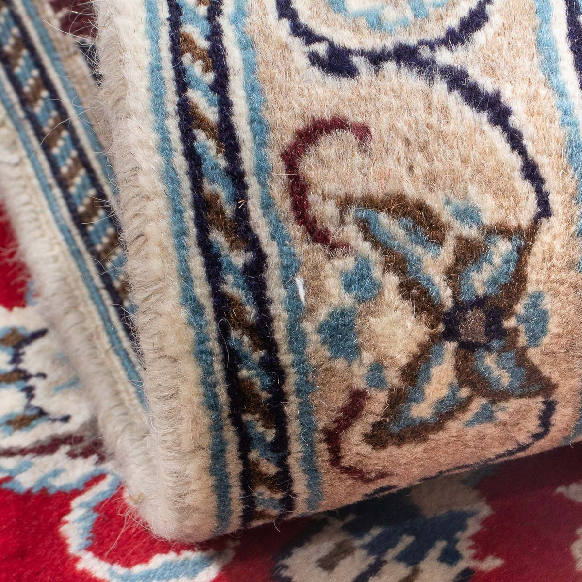 Dywan perski - Nain - 133 x 89 cm - ciemna czerwień