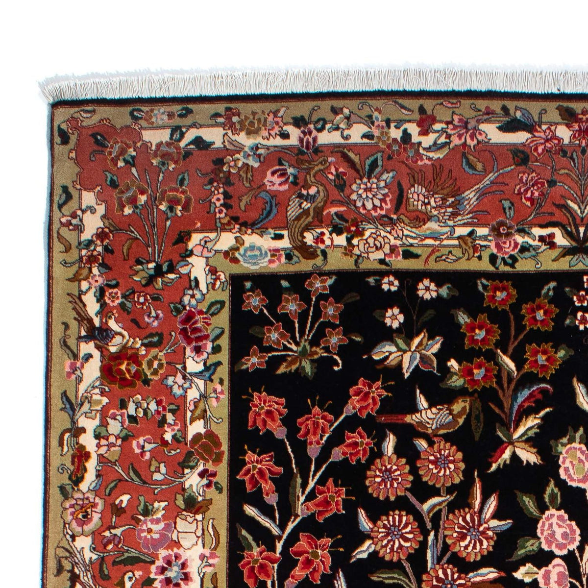 Dywan perski - Tabriz - Królewski - 268 x 175 cm - ciemnoniebieski