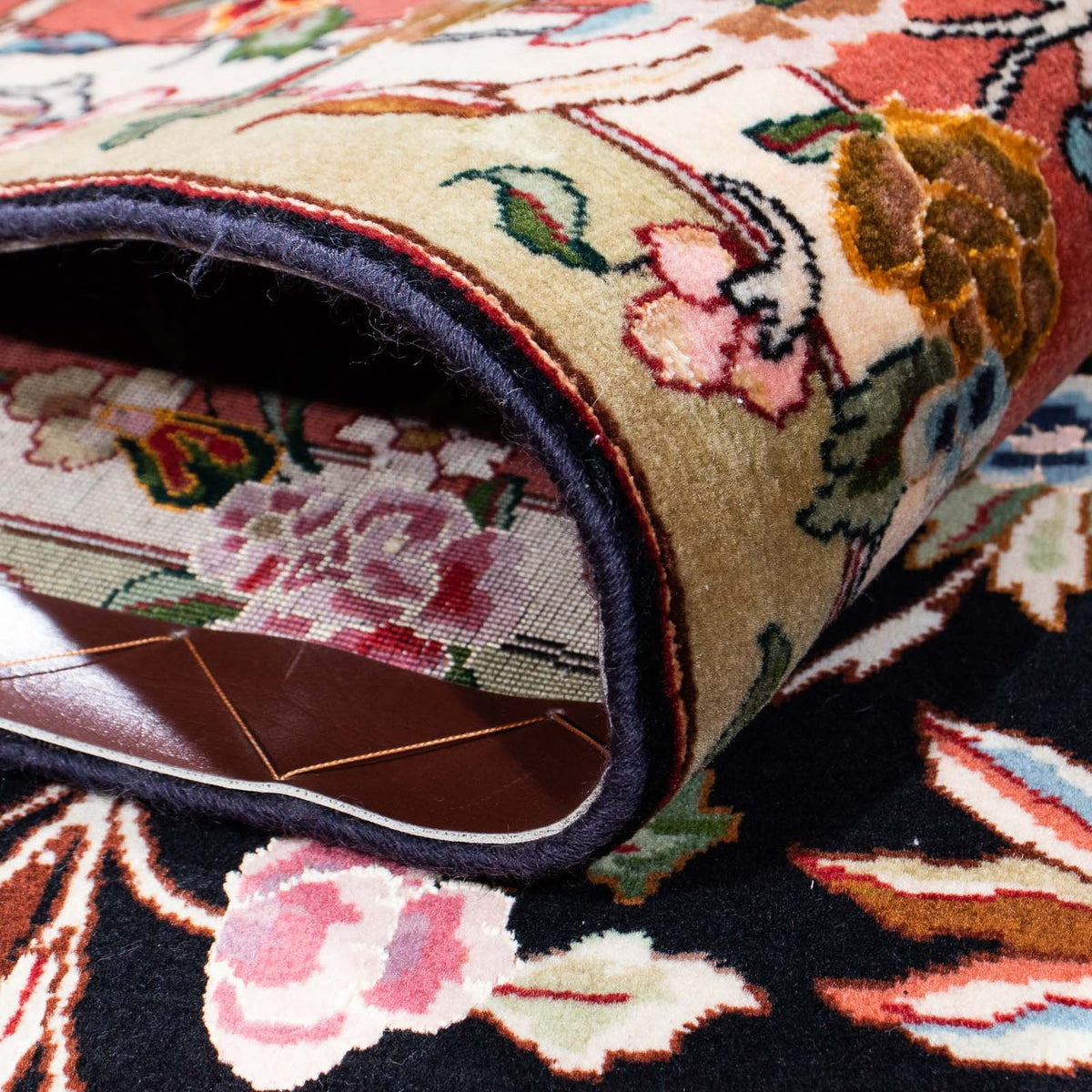 Dywan perski - Tabriz - Królewski - 268 x 175 cm - ciemnoniebieski