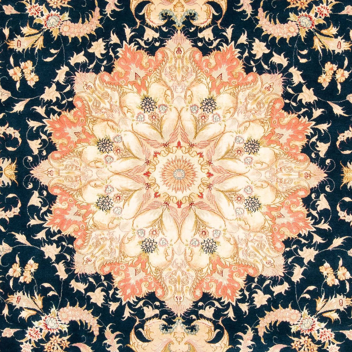 Dywan perski - Tabriz - Królewski - 308 x 200 cm - ciemnoniebieski