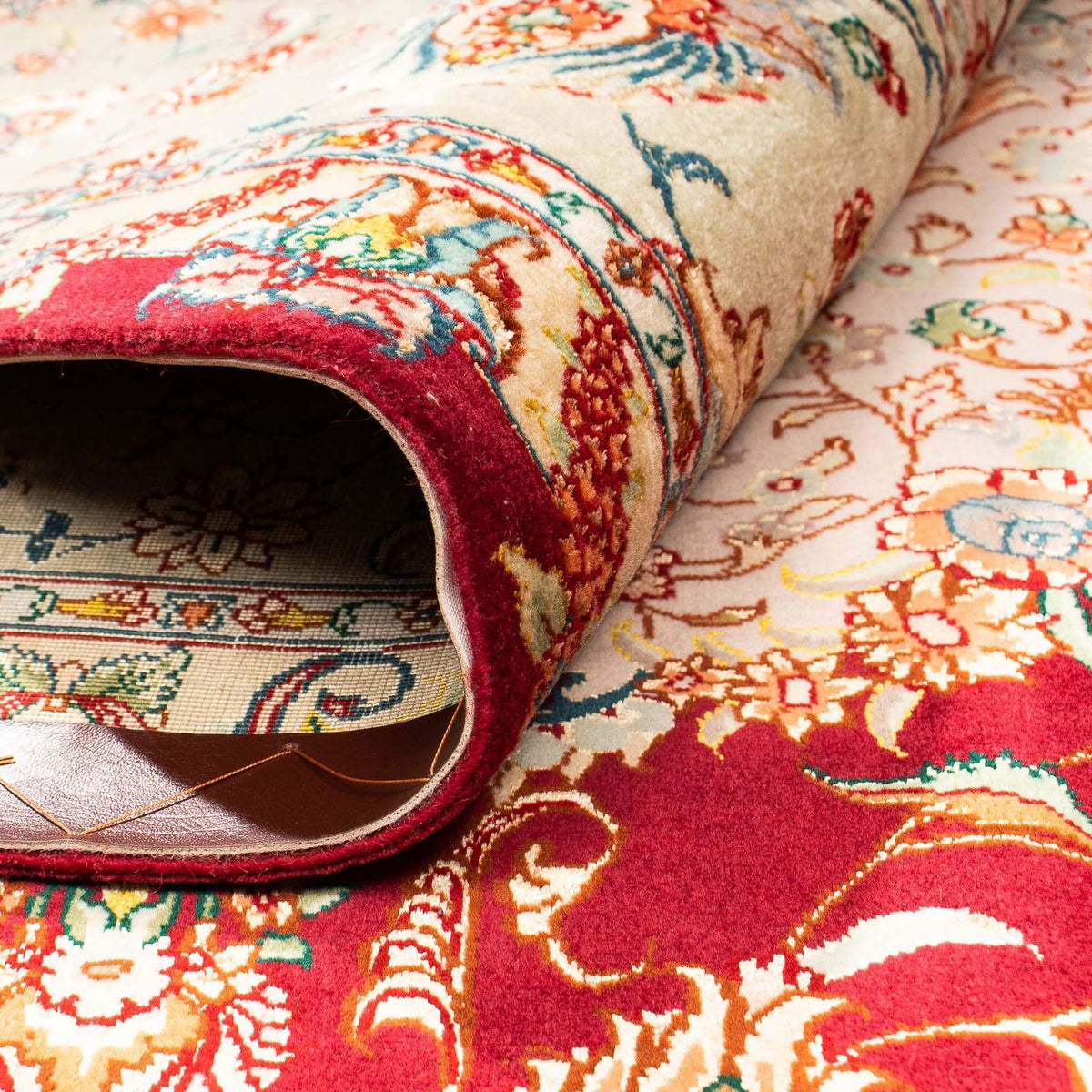 Dywan perski - Tabriz - Królewski - 312 x 204 cm - ciemna czerwień