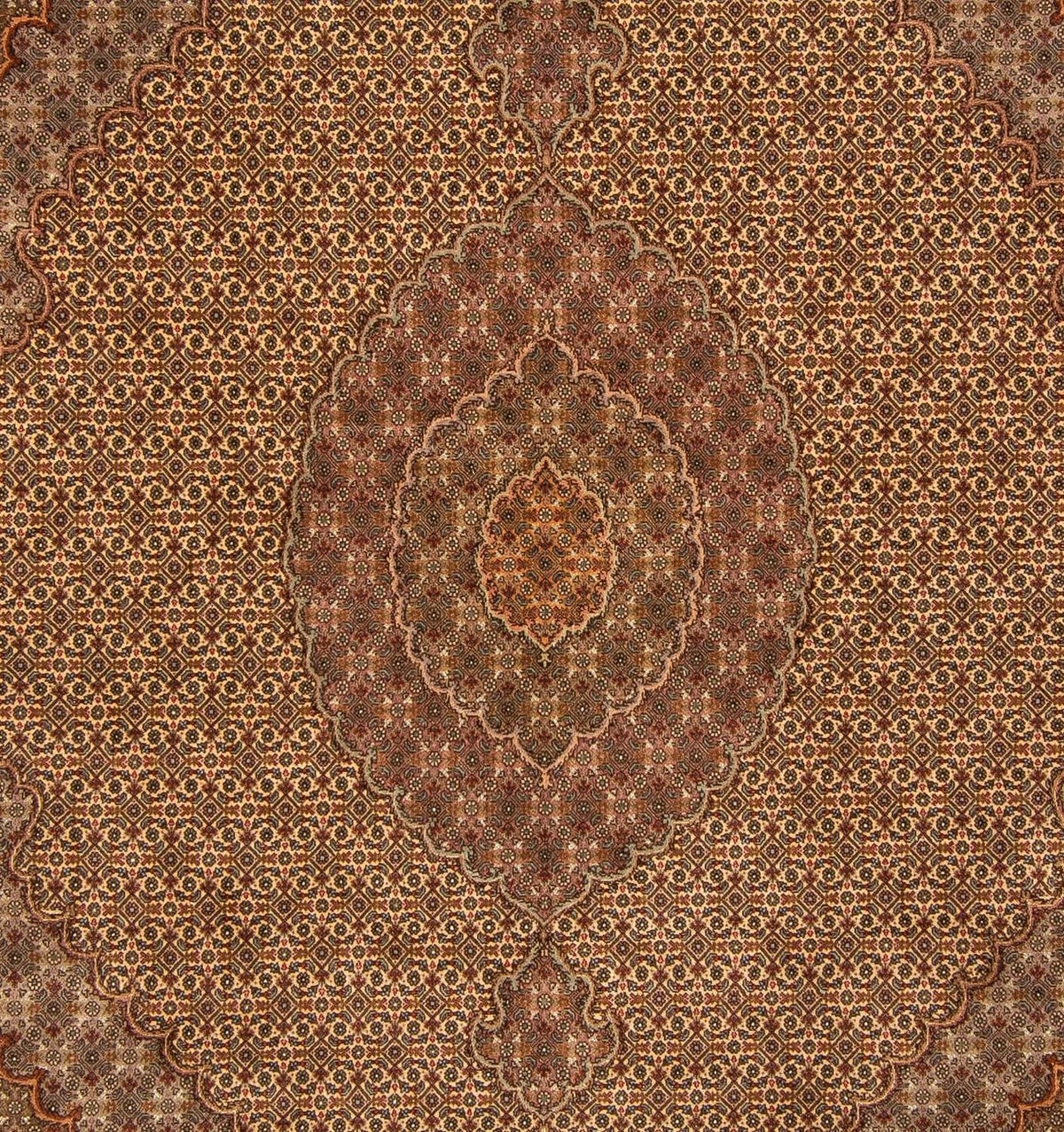 Dywan perski - Tabriz - 250 x 200 cm - brązowy