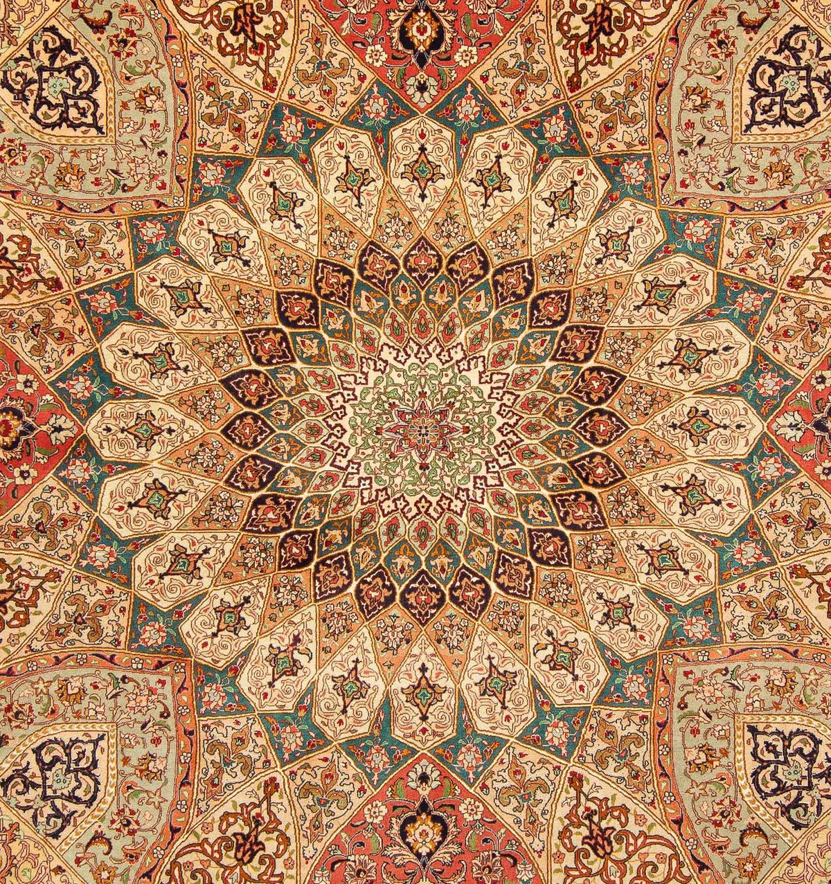 Dywan perski - Tabriz - Królewski kwadratowy  - 253 x 252 cm - wielokolorowy