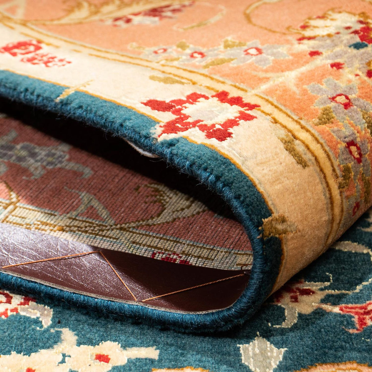 Dywan perski - Tabriz - Królewski - 202 x 152 cm - ciemnoniebieski