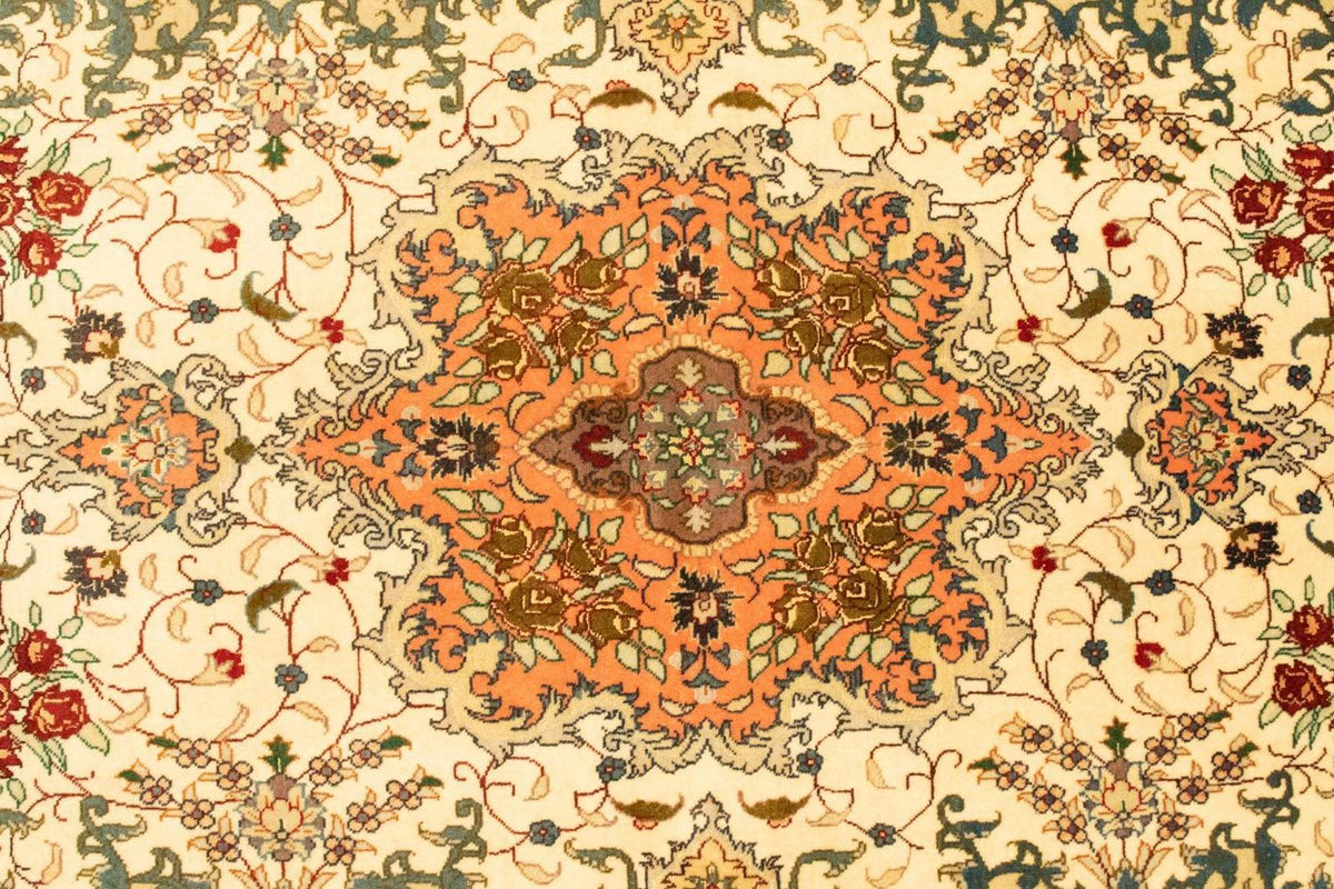 Dywan perski - Tabriz - Królewski - 155 x 101 cm - beżowy