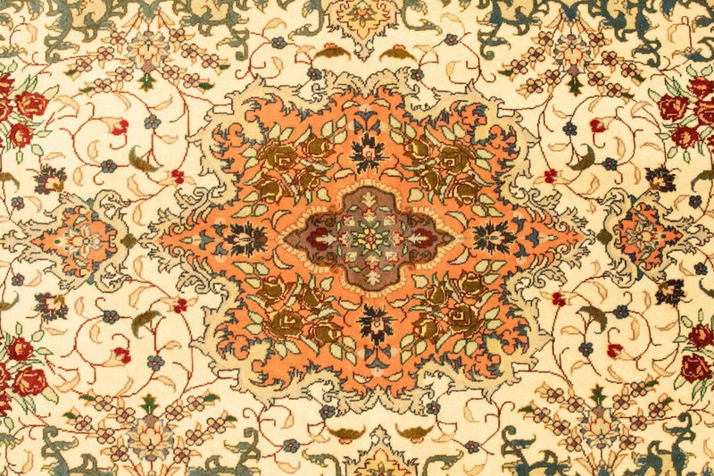 Dywan perski - Tabriz - Królewski - 155 x 101 cm - beżowy