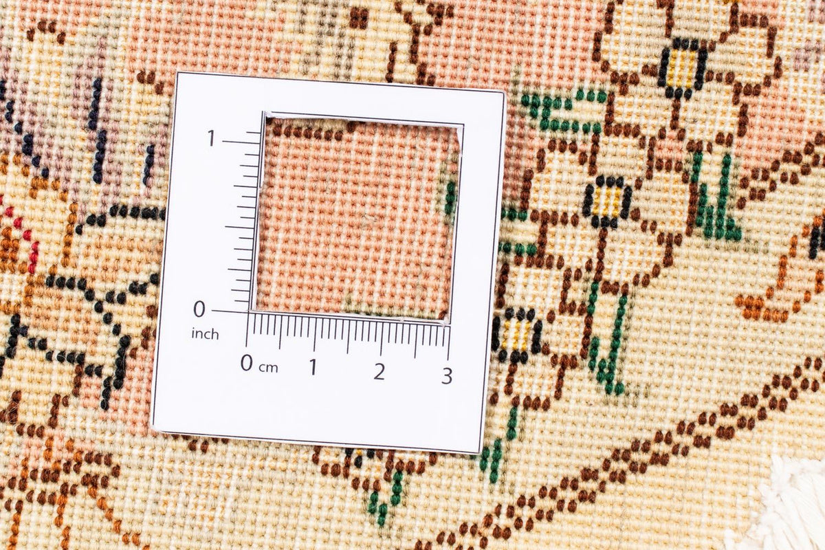 Dywan perski - Tabriz - Królewski okrągły  - 150 x 150 cm - beżowy