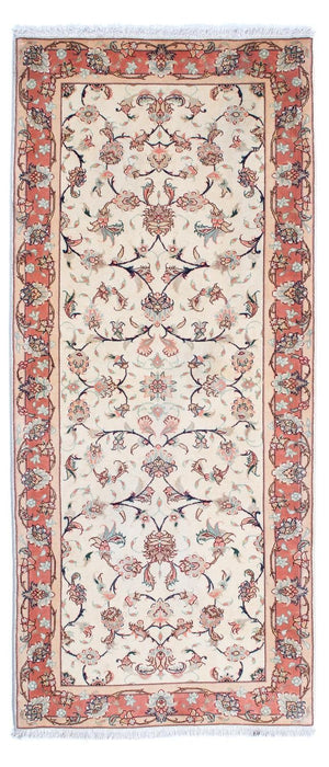 Biegacz Dywan perski - Tabriz - Królewski - 183 x 77 cm - beżowy