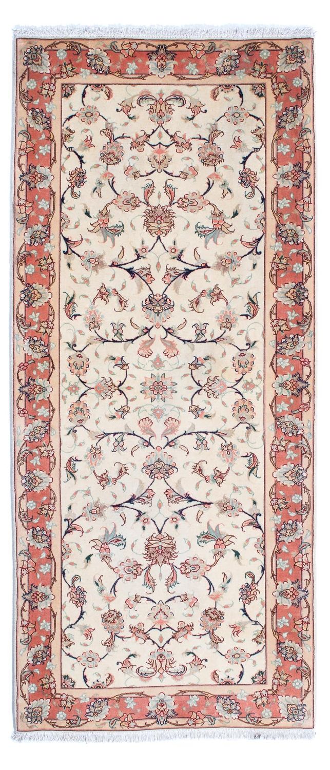 Biegacz Dywan perski - Tabriz - Królewski - 183 x 77 cm - beżowy