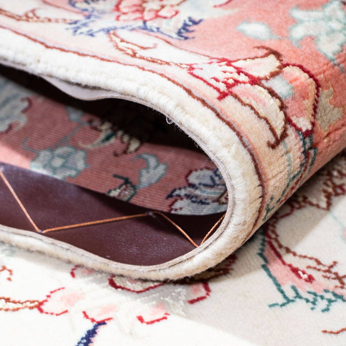 Biegacz Dywan perski - Tabriz - Królewski - 183 x 77 cm - beżowy