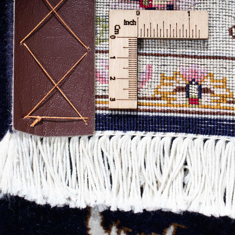 Biegacz Dywan perski - Tabriz - Królewski - 198 x 82 cm - ciemnoniebieski