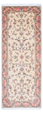 Biegacz Dywan perski - Tabriz - Królewski - 200 x 77 cm - beżowy