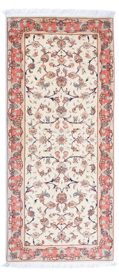 Biegacz Dywan perski - Tabriz - Królewski - 187 x 77 cm - beżowy