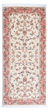 Biegacz Dywan perski - Tabriz - Królewski - 187 x 77 cm - beżowy