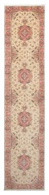 Biegacz Dywan perski - Tabriz - Królewski - 410 x 80 cm - beżowy