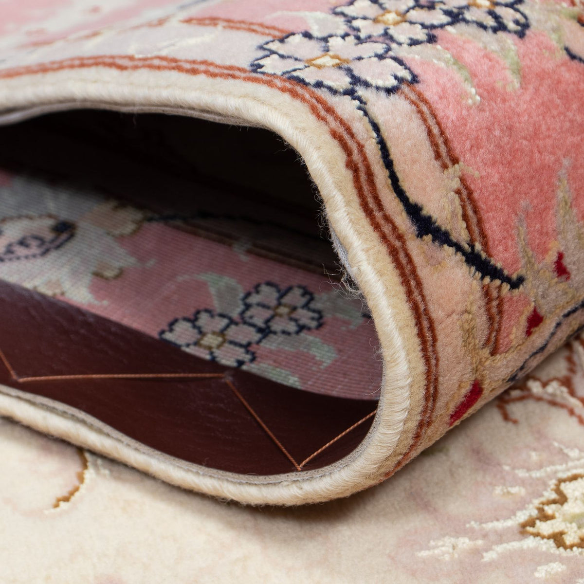 Biegacz Dywan perski - Tabriz - Królewski - 410 x 80 cm - beżowy