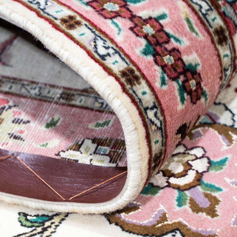 Biegacz Dywan perski - Tabriz - Królewski - 202 x 82 cm - beżowy