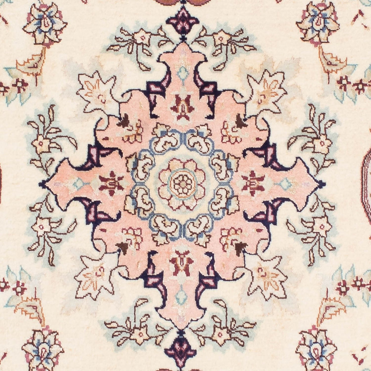 Biegacz Dywan perski - Tabriz - Królewski - 212 x 81 cm - beżowy