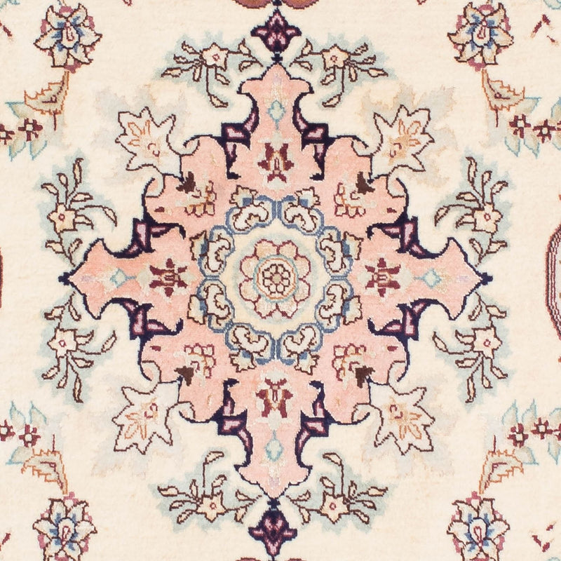 Biegacz Dywan perski - Tabriz - Królewski - 212 x 81 cm - beżowy