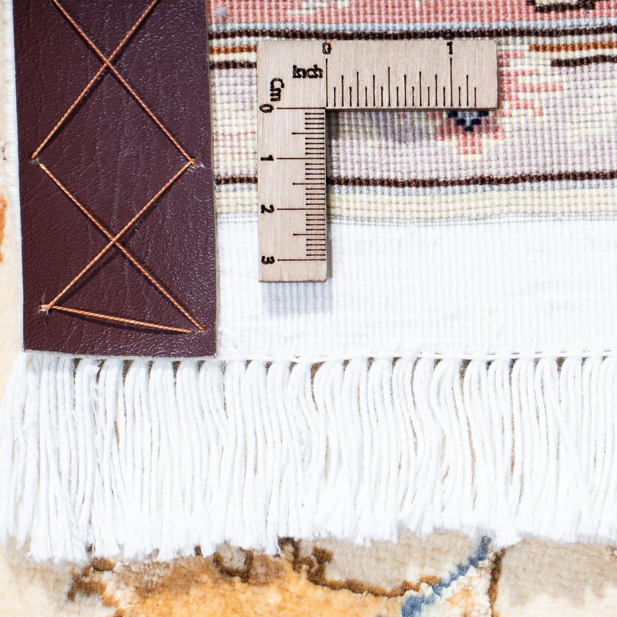 Biegacz Dywan perski - Tabriz - Królewski - 212 x 81 cm - beżowy