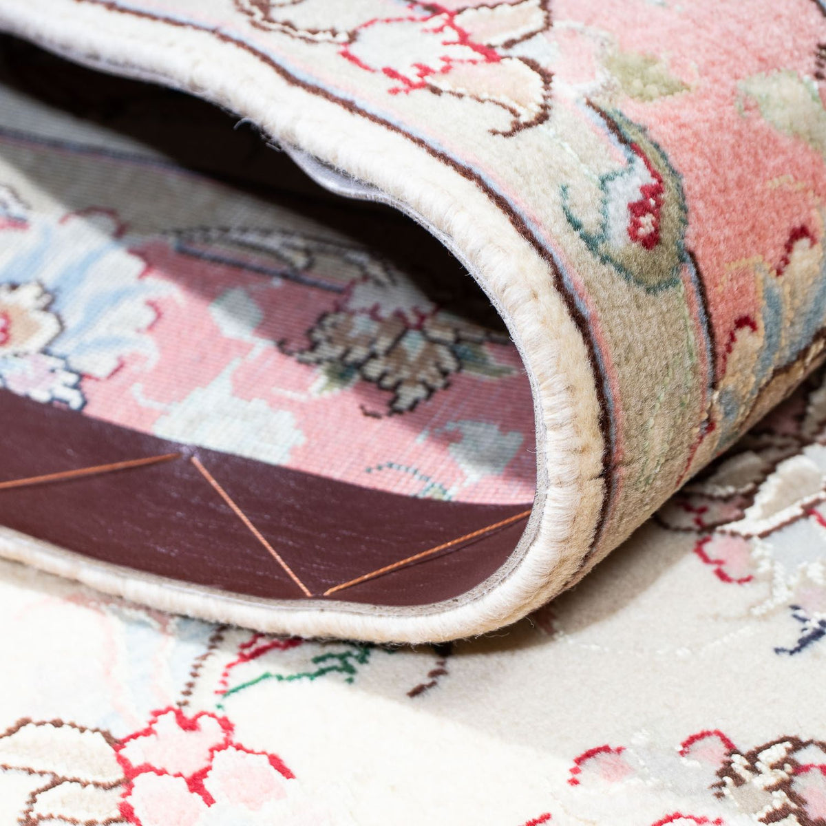 Biegacz Dywan perski - Tabriz - Królewski - 202 x 77 cm - beżowy