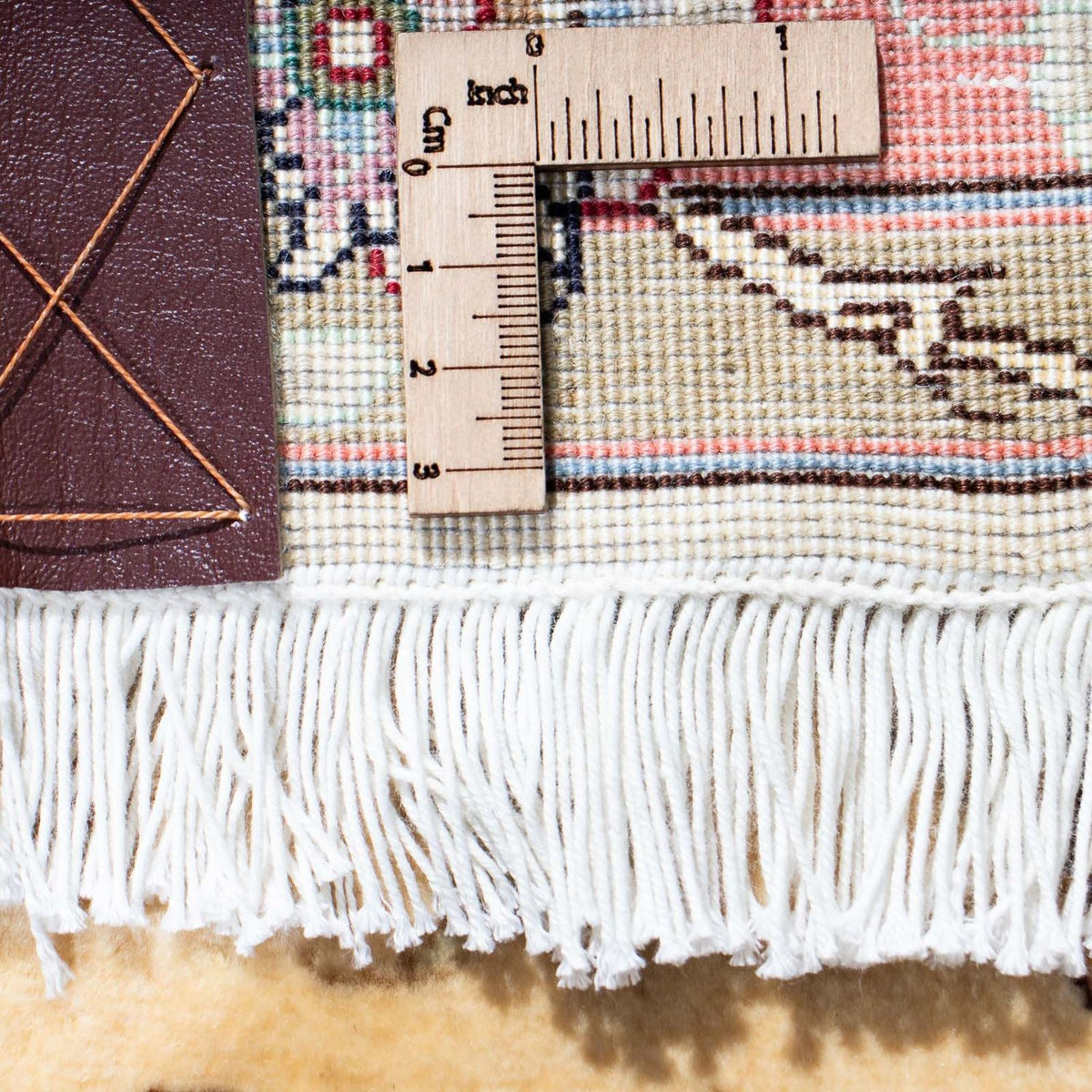 Biegacz Dywan perski - Tabriz - Królewski - 202 x 77 cm - beżowy