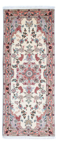 Biegacz Dywan perski - Tabriz - Królewski - 205 x 82 cm - beżowy