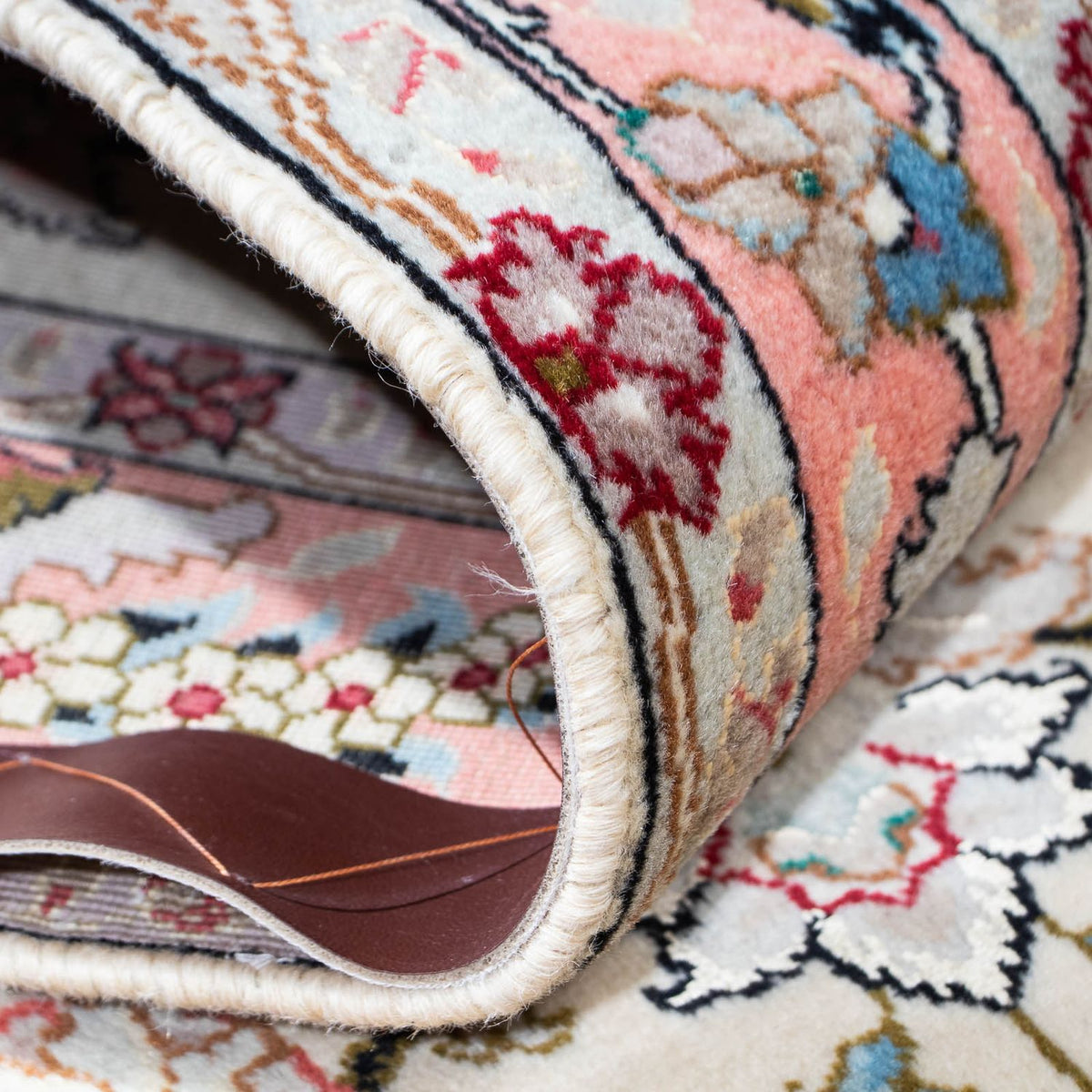 Biegacz Dywan perski - Tabriz - Królewski - 205 x 82 cm - beżowy