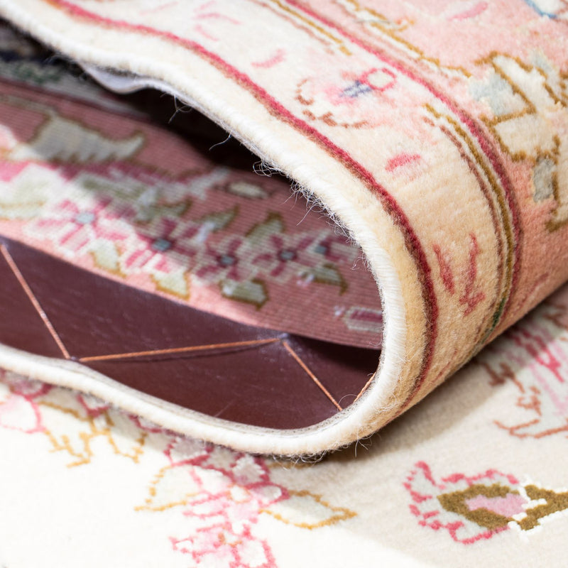 Biegacz Dywan perski - Tabriz - Królewski - 221 x 82 cm - beżowy