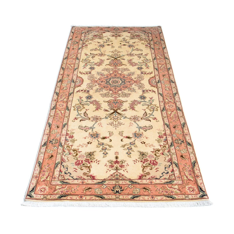 Biegacz Dywan perski - Tabriz - Królewski - 221 x 82 cm - beżowy