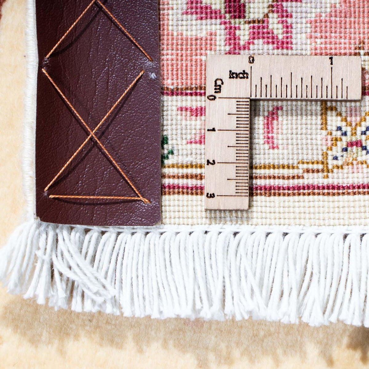 Biegacz Dywan perski - Tabriz - Królewski - 221 x 82 cm - beżowy