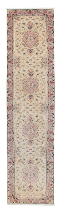 Biegacz Dywan perski - Tabriz - Królewski - 397 x 87 cm - beżowy