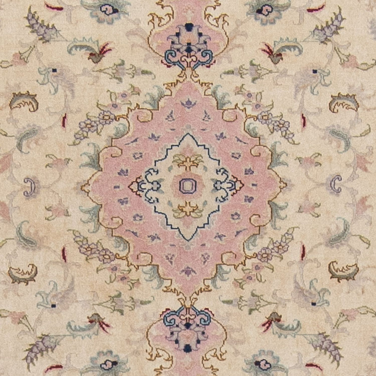 Biegacz Dywan perski - Tabriz - Królewski - 397 x 87 cm - beżowy