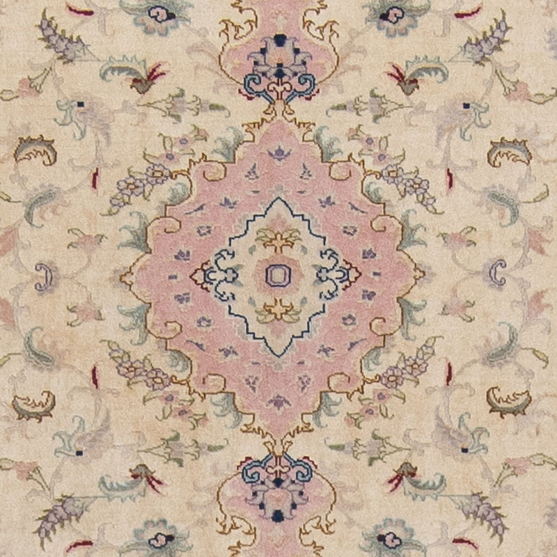 Biegacz Dywan perski - Tabriz - Królewski - 397 x 87 cm - beżowy