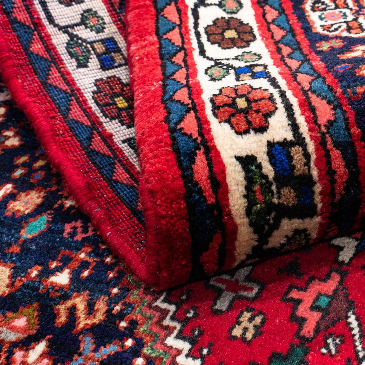 Perski dywan - Nomadyczny - 159 x 107 cm - ciemna czerwień