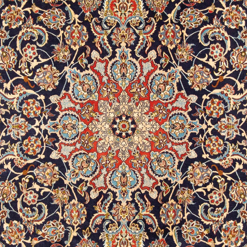 Dywan perski - Isfahan - Premium - 300 x 200 cm - ciemnoniebieski