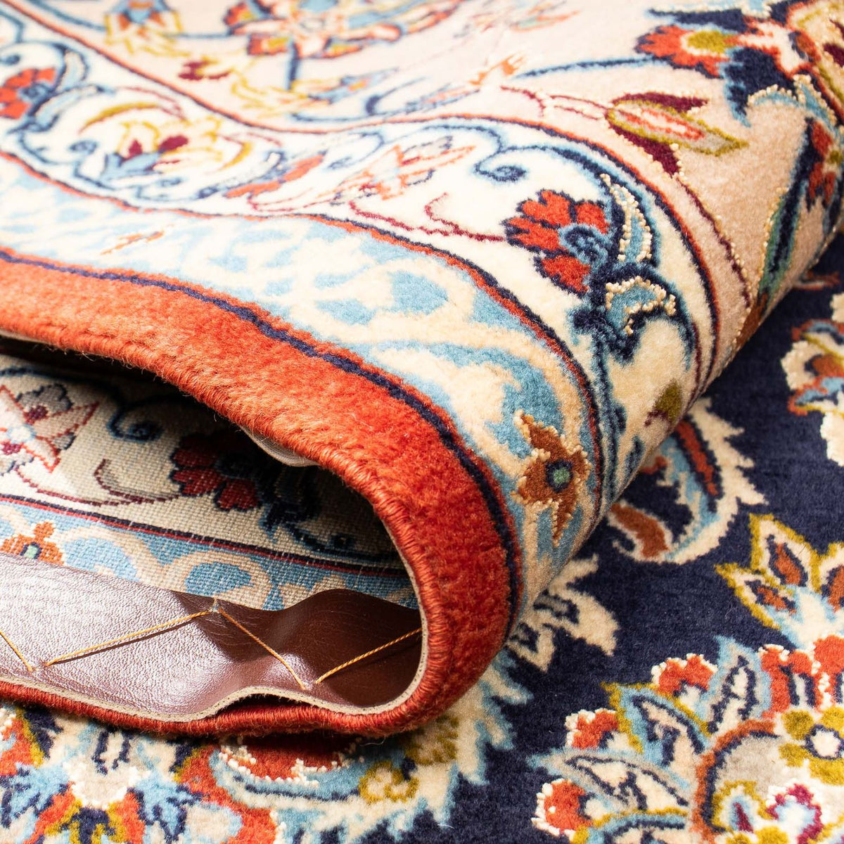 Dywan perski - Isfahan - Premium - 300 x 200 cm - ciemnoniebieski