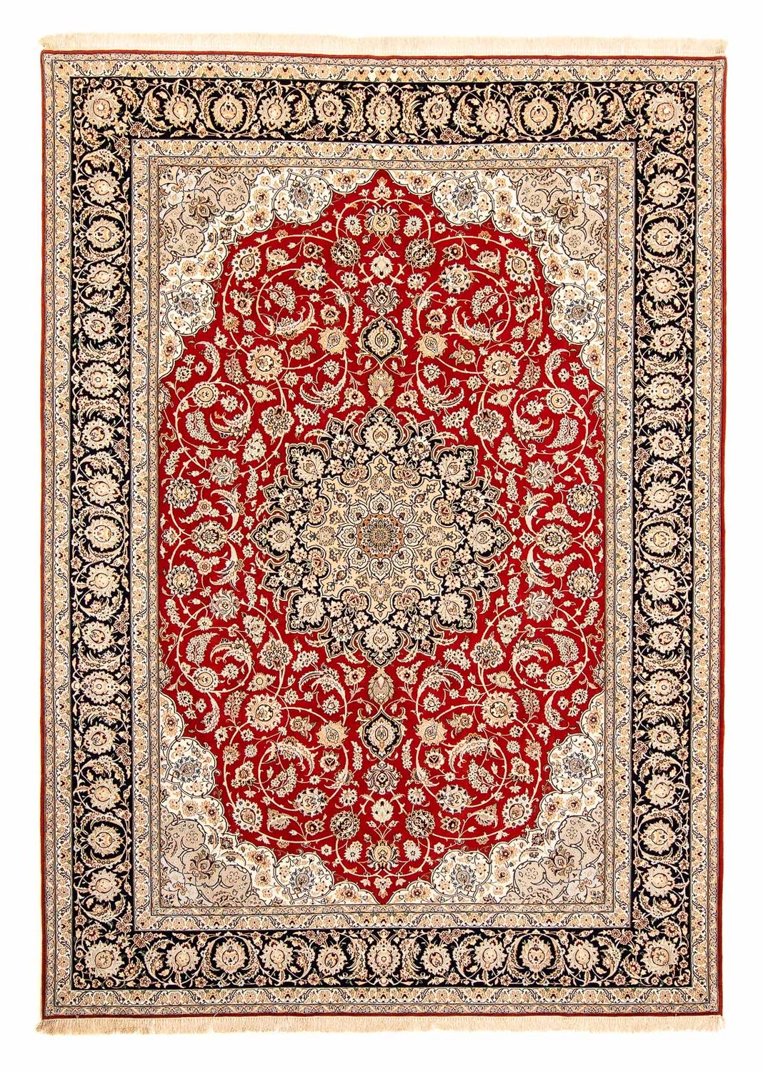 Dywan perski - Isfahan - Premium - 370 x 253 cm - ciemna czerwień