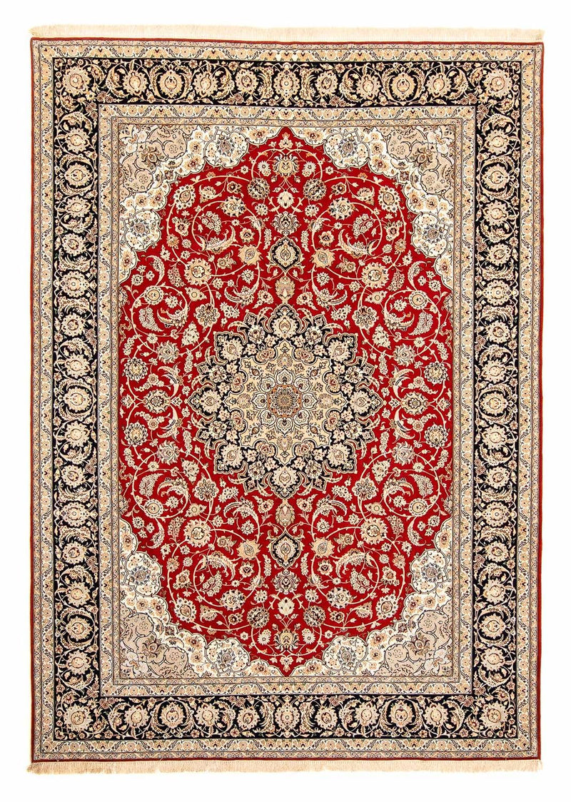 Dywan perski - Isfahan - Premium - 370 x 253 cm - ciemna czerwień