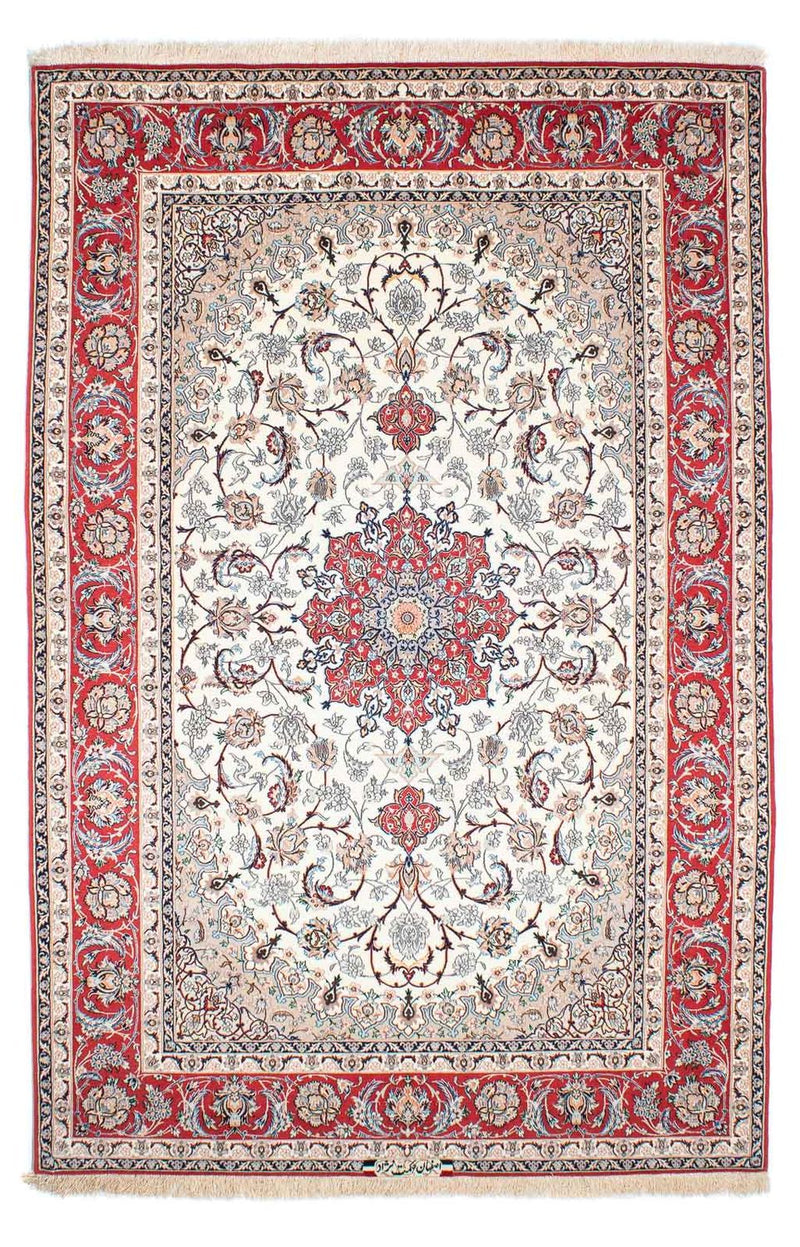 Dywan perski - Isfahan - Premium - 243 x 156 cm - beżowy